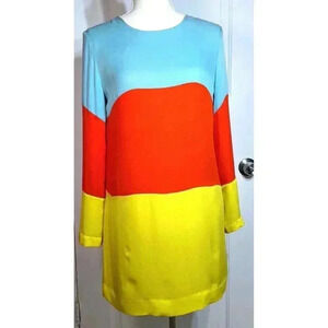 Heidi merrick double silk Huntington Colourblock dress size 4